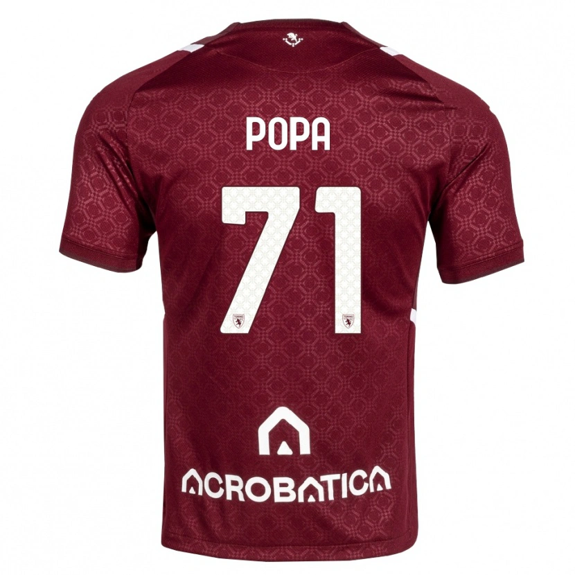 Danxen Hombre Camiseta Mihai Popa #71 Burdeos Blanco 1ª Equipación 2026/27 La Camisa