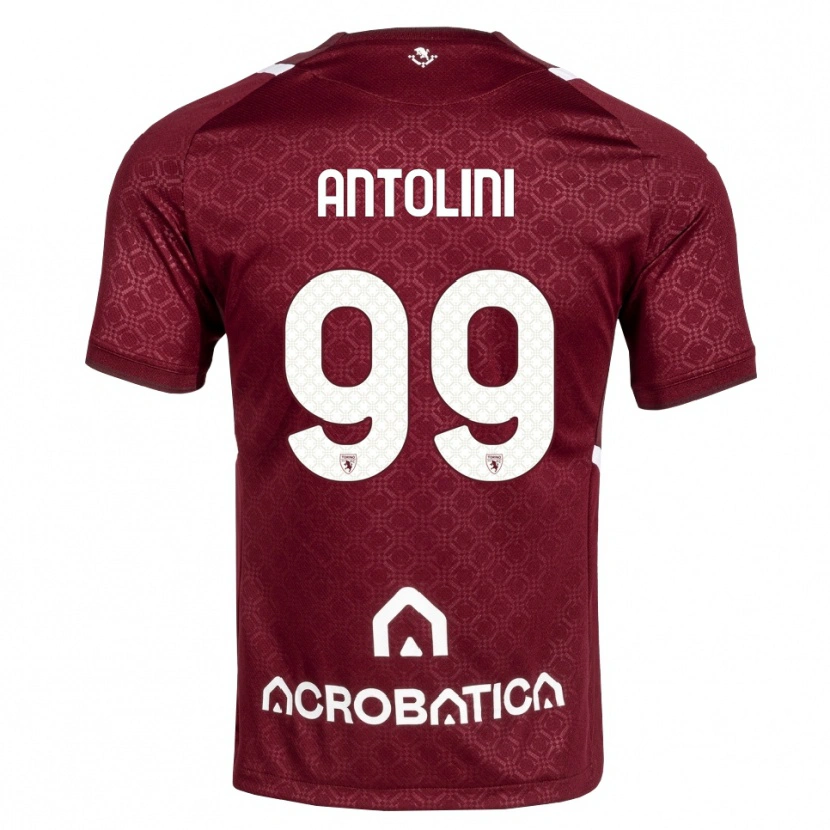 Danxen Hombre Camiseta Jacopo Antolini #99 Burdeos Blanco 1ª Equipación 2026/27 La Camisa