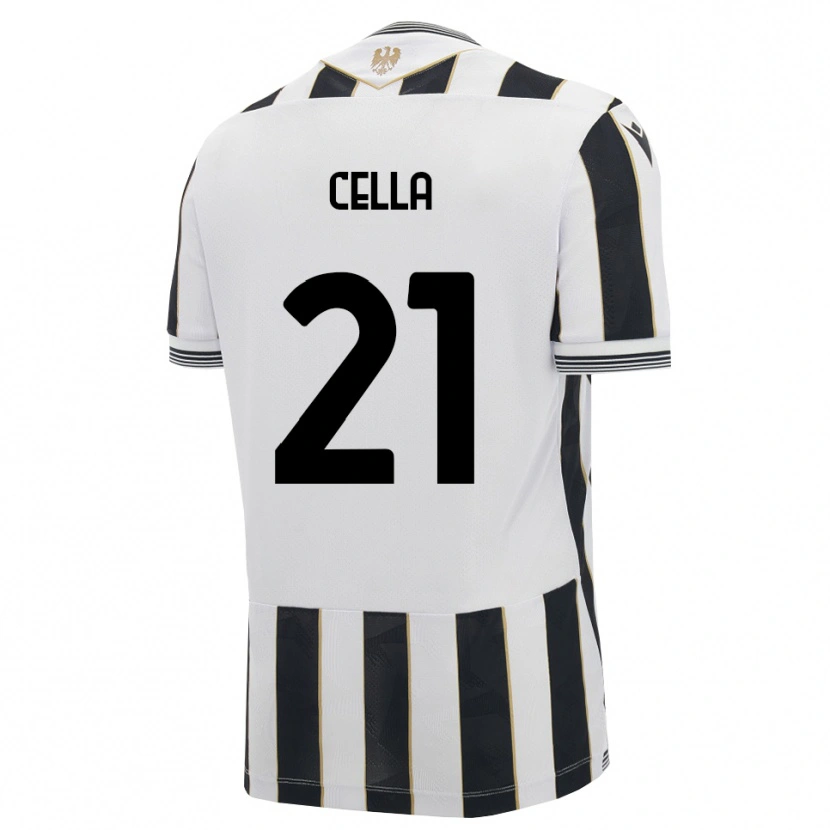 Danxen Hombre Camiseta Leonardo Cella #21 Negro Blanco Rosa 1ª Equipación 2026/27 La Camisa