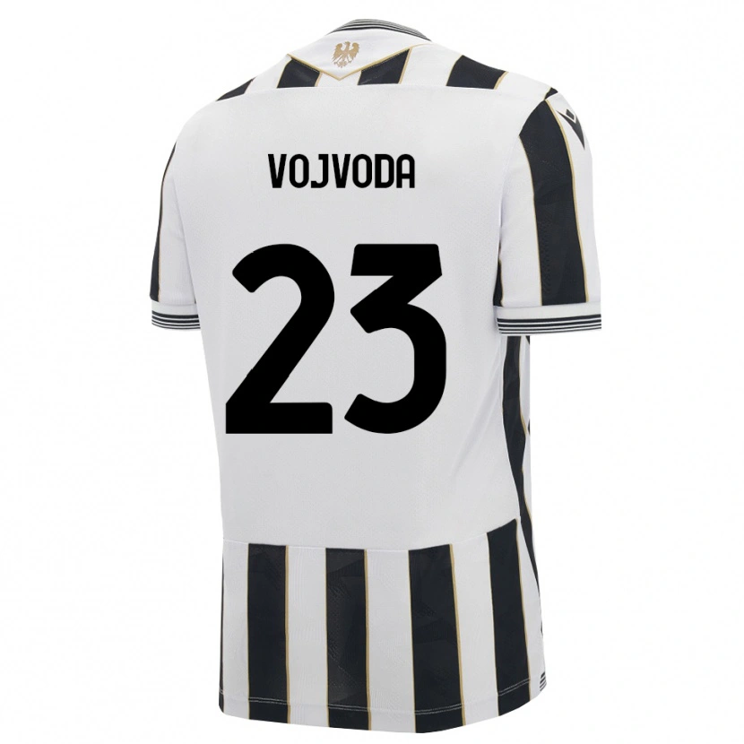 Danxen Hombre Camiseta Mërgim Vojvoda #23 Negro Blanco Rosa 1ª Equipación 2026/27 La Camisa