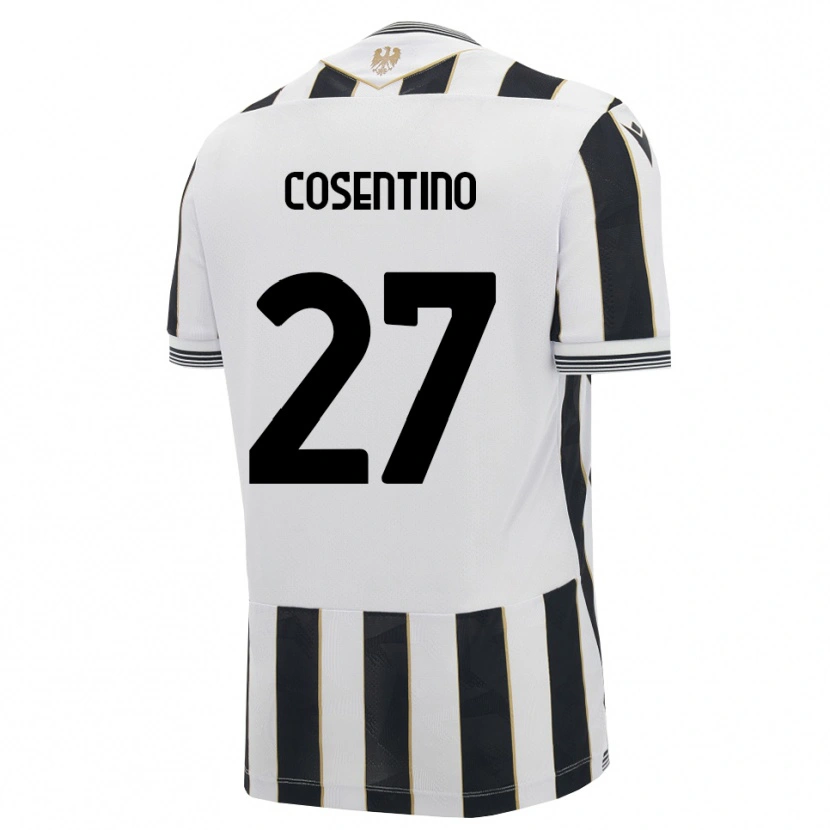 Danxen Hombre Camiseta Sergio Cosentino #27 Negro Blanco Rosa 1ª Equipación 2026/27 La Camisa