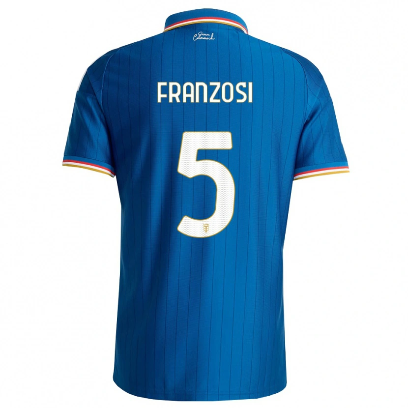 Danxen Hombre Camiseta Edoardo Franzosi #5 Azul Blanco Rojo 1ª Equipación 2026/27 La Camisa