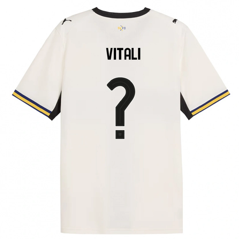 Danxen Hombre Camiseta Lorenzo Vitali #0 Blanco Roto Negro Amarillo 1ª Equipación 2026/27 La Camisa