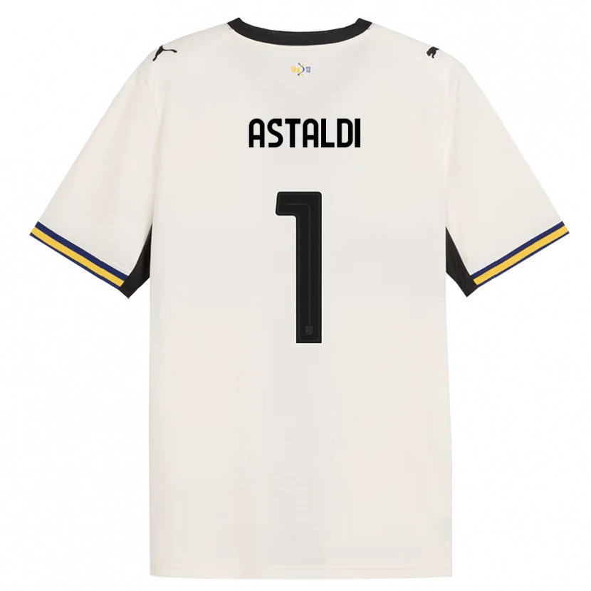 Danxen Hombre Camiseta Gianluca Astaldi #1 Blanco Roto Negro Amarillo 1ª Equipación 2026/27 La Camisa