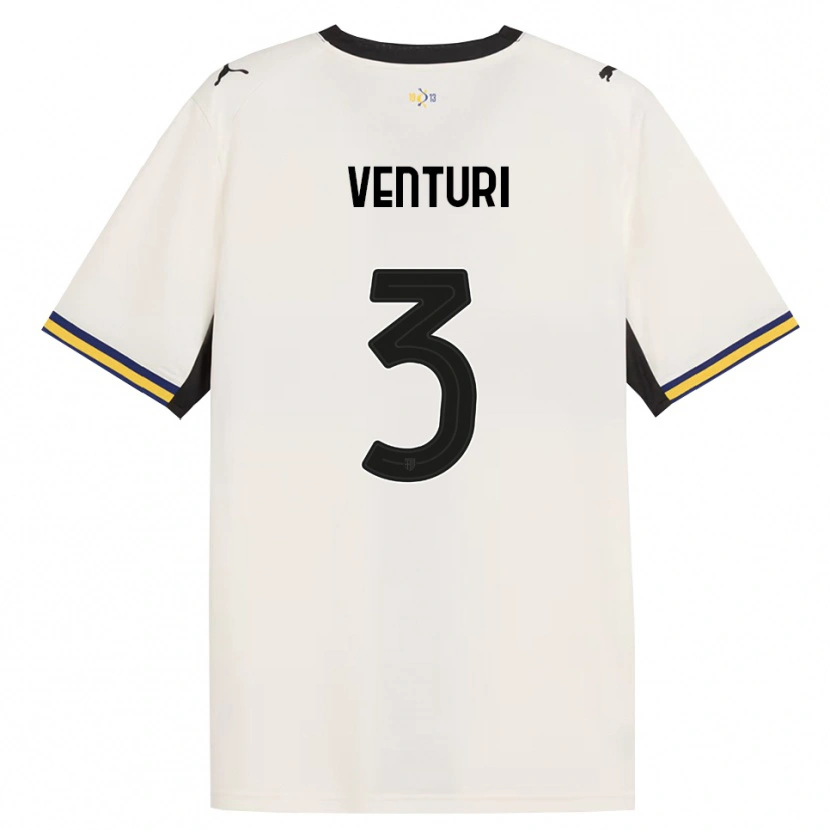Danxen Hombre Camiseta Edoardo Venturi #3 Blanco Roto Negro Amarillo 1ª Equipación 2026/27 La Camisa