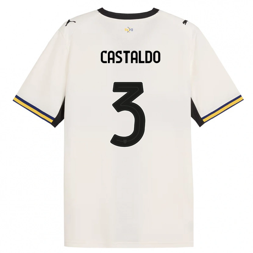 Danxen Hombre Camiseta Antonio Castaldo #3 Blanco Roto Negro Amarillo 1ª Equipación 2026/27 La Camisa