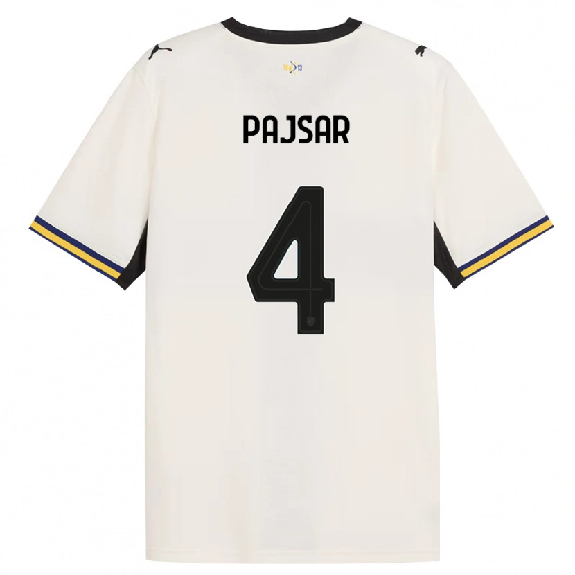 Danxen Hombre Camiseta Karlo Pajsar #4 Blanco Roto Negro Amarillo 1ª Equipación 2026/27 La Camisa