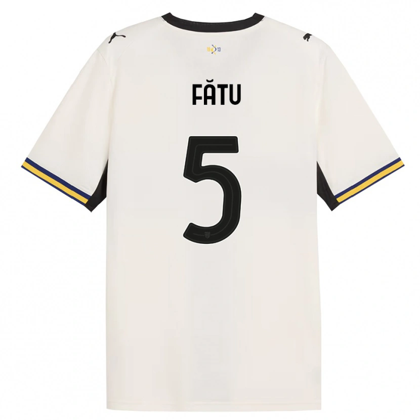 Danxen Hombre Camiseta Rareș Fătu #5 Blanco Roto Negro Amarillo 1ª Equipación 2026/27 La Camisa