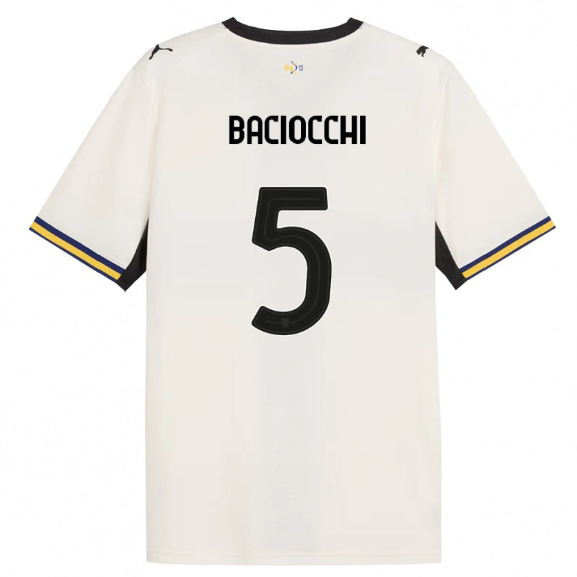 Danxen Hombre Camiseta Giulio Baciocchi #5 Blanco Roto Negro Amarillo 1ª Equipación 2026/27 La Camisa