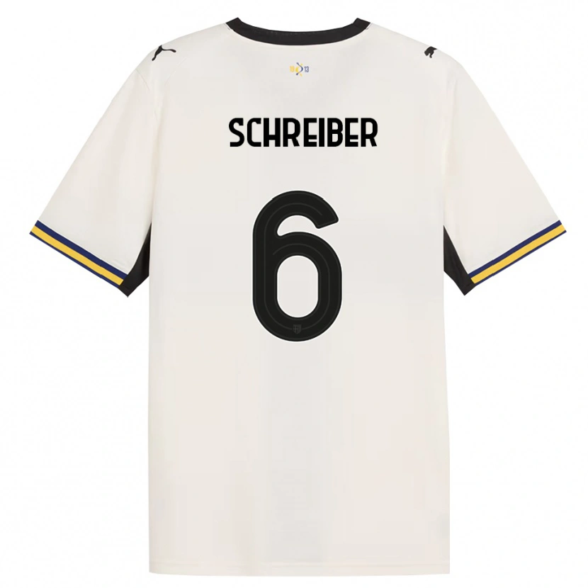 Danxen Hombre Camiseta Fabio Schreiber #6 Blanco Roto Negro Amarillo 1ª Equipación 2026/27 La Camisa