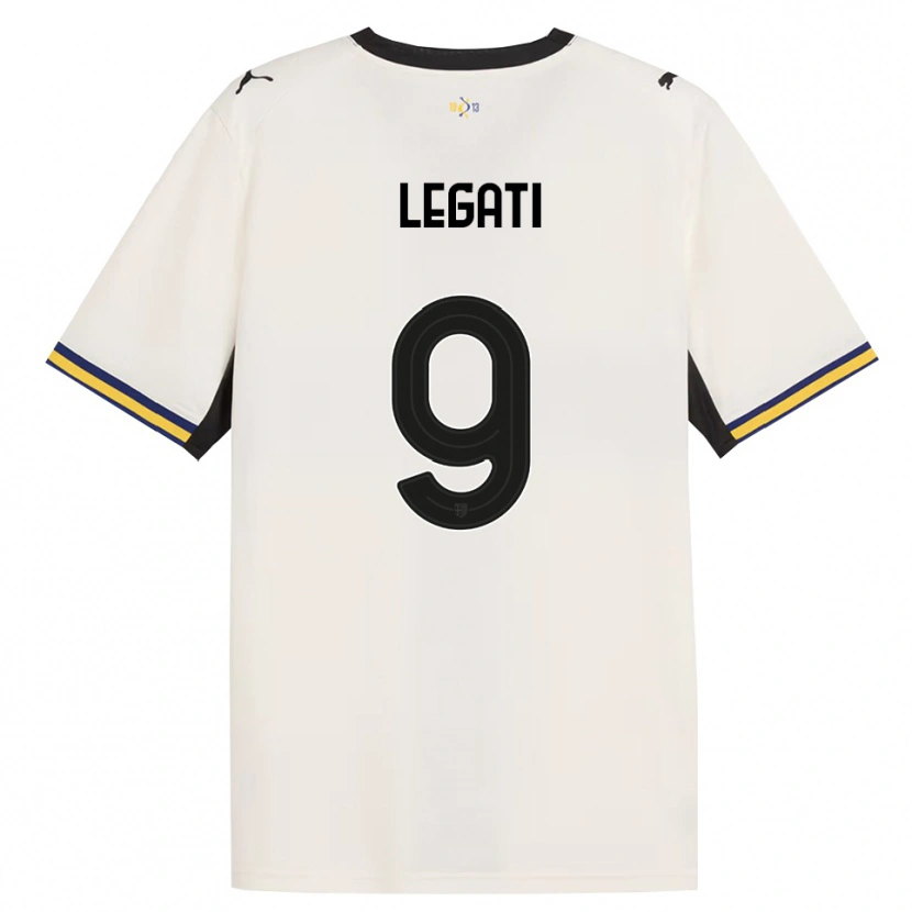 Danxen Hombre Camiseta Juri Legati #9 Blanco Roto Negro Amarillo 1ª Equipación 2026/27 La Camisa