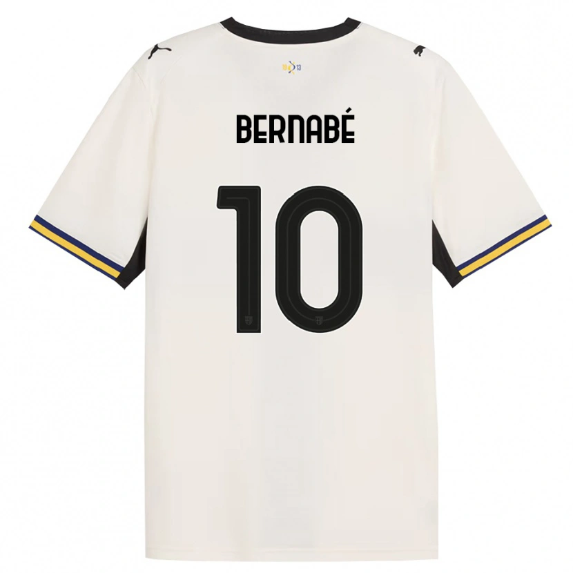 Danxen Hombre Camiseta Adrián Bernabé #10 Blanco Roto Negro Amarillo 1ª Equipación 2026/27 La Camisa