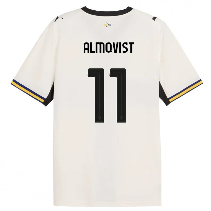 Danxen Hombre Camiseta Pontus Almqvist #11 Blanco Roto Negro Amarillo 1ª Equipación 2026/27 La Camisa
