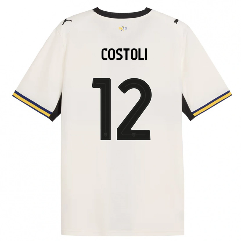 Danxen Hombre Camiseta Luca Costoli #12 Blanco Roto Negro Amarillo 1ª Equipación 2026/27 La Camisa