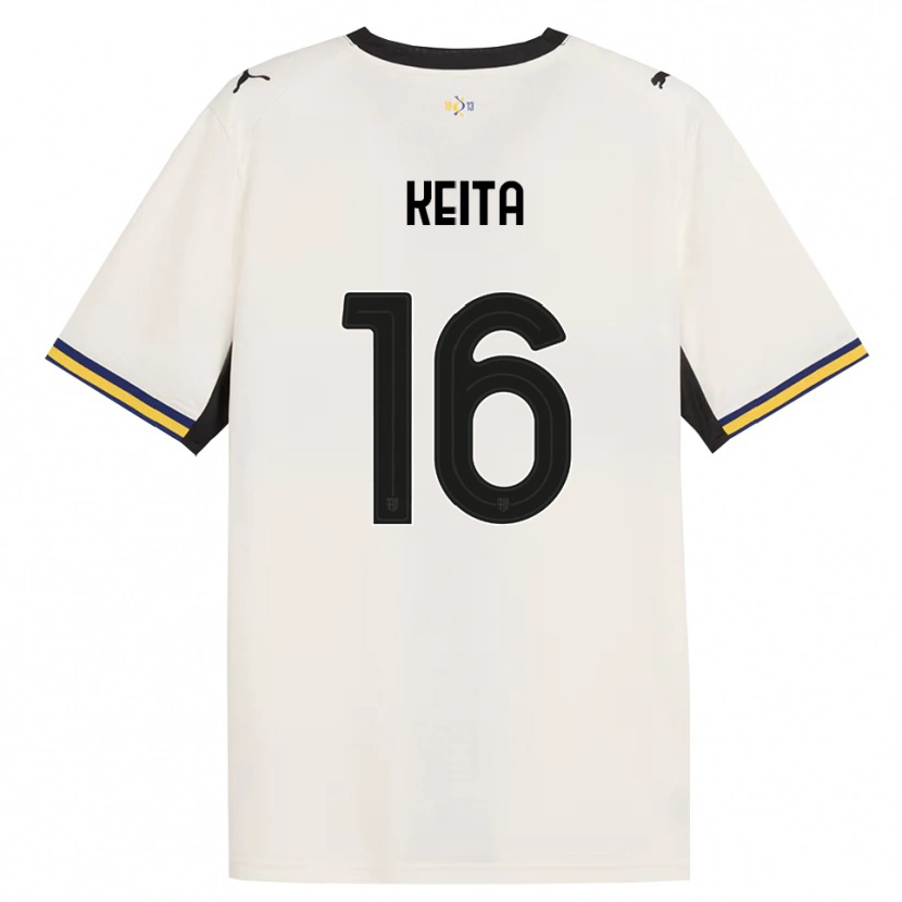 Danxen Hombre Camiseta Mandela Keita #16 Blanco Roto Negro Amarillo 1ª Equipación 2026/27 La Camisa