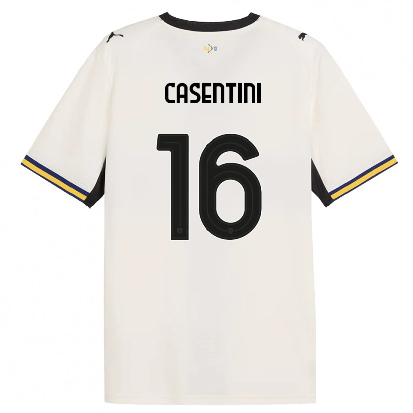 Danxen Hombre Camiseta Gabriele Casentini #16 Blanco Roto Negro Amarillo 1ª Equipación 2026/27 La Camisa