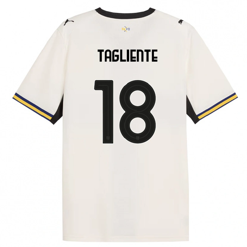 Danxen Hombre Camiseta Anthony Tagliente #18 Blanco Roto Negro Amarillo 1ª Equipación 2026/27 La Camisa