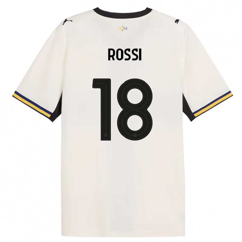 Danxen Hombre Camiseta Diego Rossi #18 Blanco Roto Negro Amarillo 1ª Equipación 2026/27 La Camisa