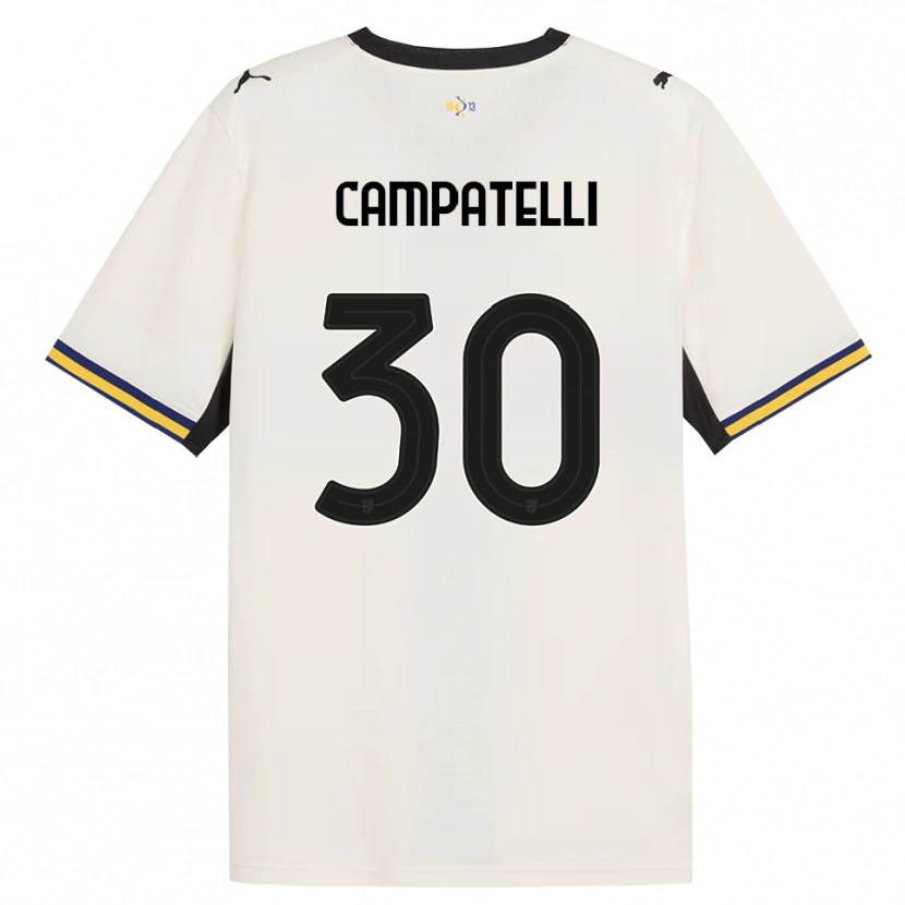 Danxen Hombre Camiseta Marco Campatelli #30 Blanco Roto Negro Amarillo 1ª Equipación 2026/27 La Camisa
