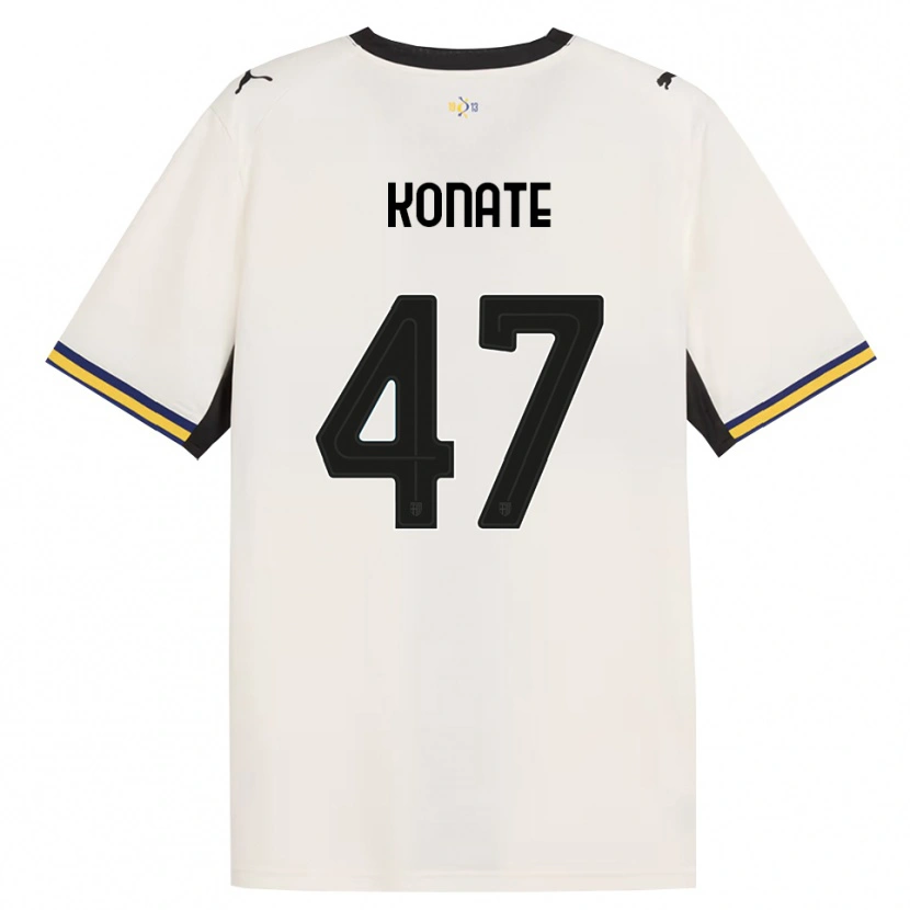 Danxen Hombre Camiseta Abdou-Salam Konate #47 Blanco Roto Negro Amarillo 1ª Equipación 2026/27 La Camisa