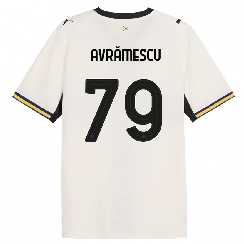 Danxen Hombre Camiseta Ianis Avrămescu #79 Blanco Roto Negro Amarillo 1ª Equipación 2026/27 La Camisa