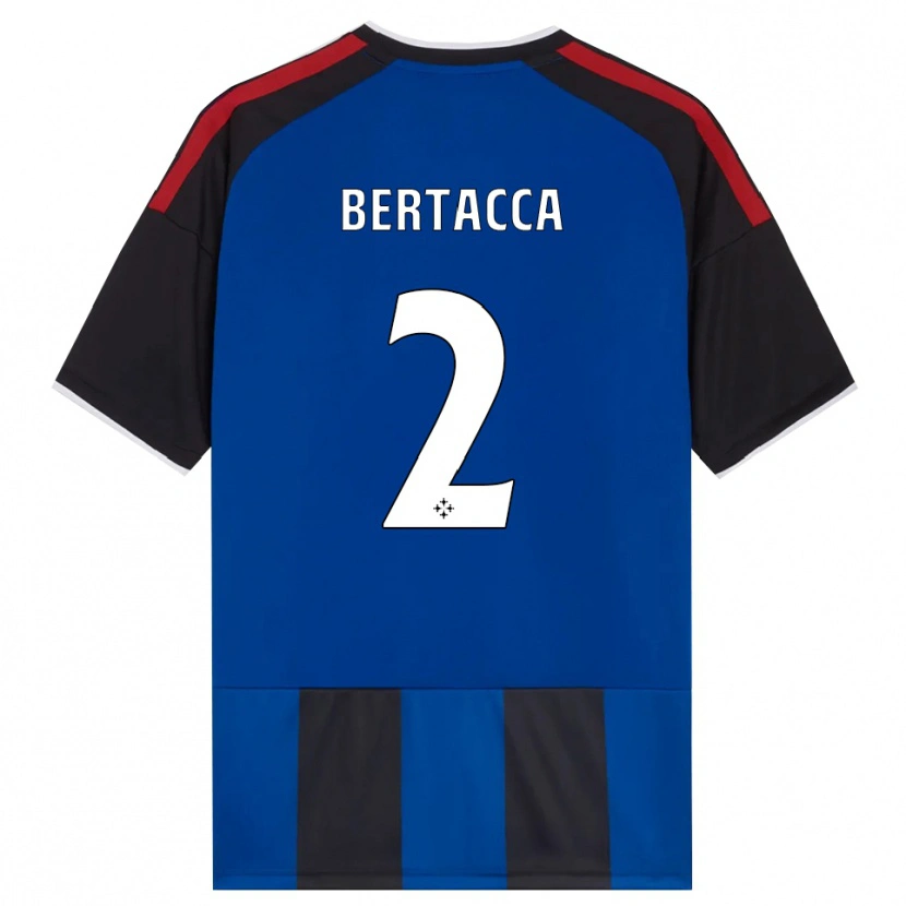 Danxen Hombre Camiseta Samuele Bertacca #2 Negro Rojo Blanco Azul 1ª Equipación 2026/27 La Camisa