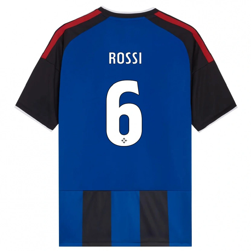 Danxen Hombre Camiseta Francesco Rossi #6 Negro Rojo Blanco Azul 1ª Equipación 2026/27 La Camisa