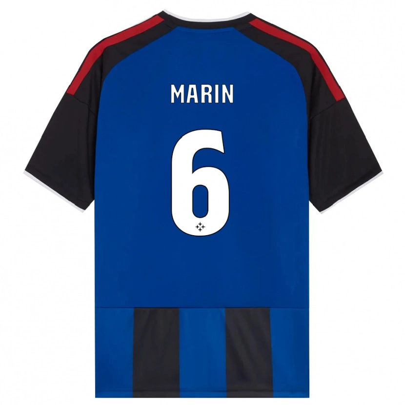 Danxen Hombre Camiseta Marius Marin #6 Negro Rojo Blanco Azul 1ª Equipación 2026/27 La Camisa