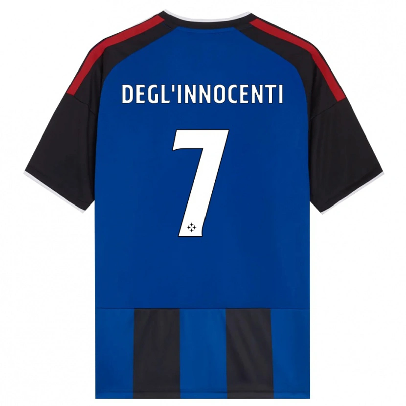 Danxen Hombre Camiseta Tommaso Degl'innocenti #7 Negro Rojo Blanco Azul 1ª Equipación 2026/27 La Camisa