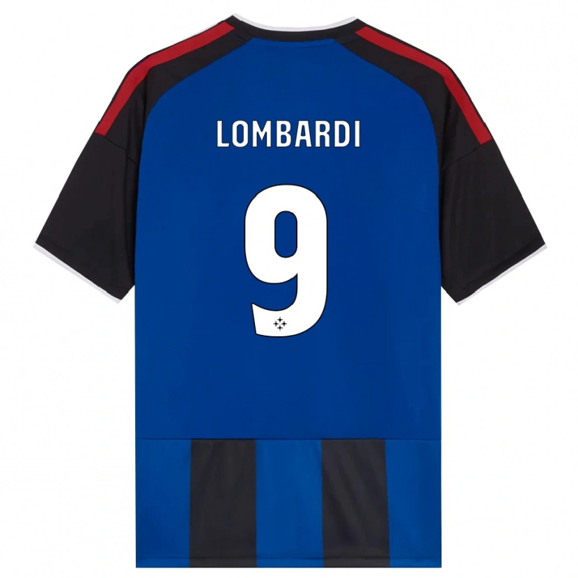 Danxen Hombre Camiseta Samuele Lombardi #9 Negro Rojo Blanco Azul 1ª Equipación 2026/27 La Camisa