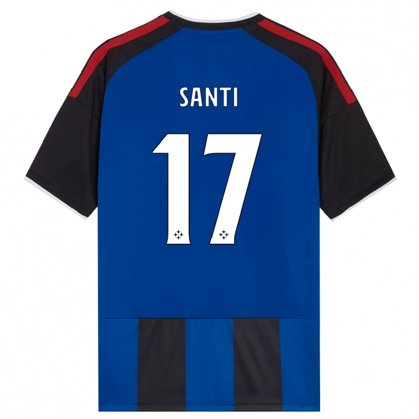 Danxen Hombre Camiseta Edoardo Santi #17 Negro Rojo Blanco Azul 1ª Equipación 2026/27 La Camisa