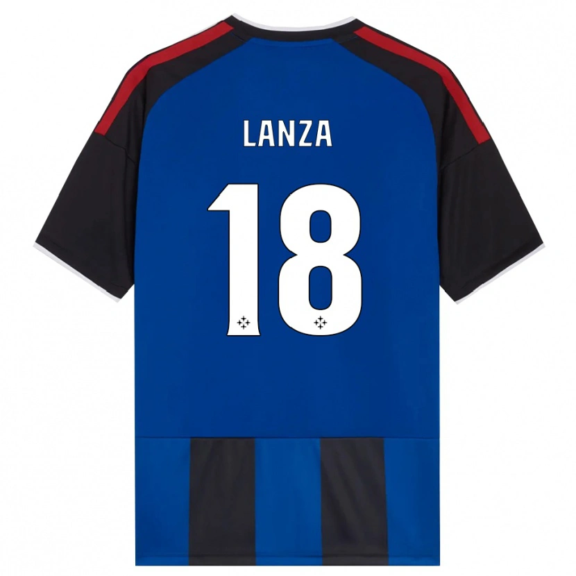 Danxen Hombre Camiseta Manuel Lanza #18 Negro Rojo Blanco Azul 1ª Equipación 2026/27 La Camisa