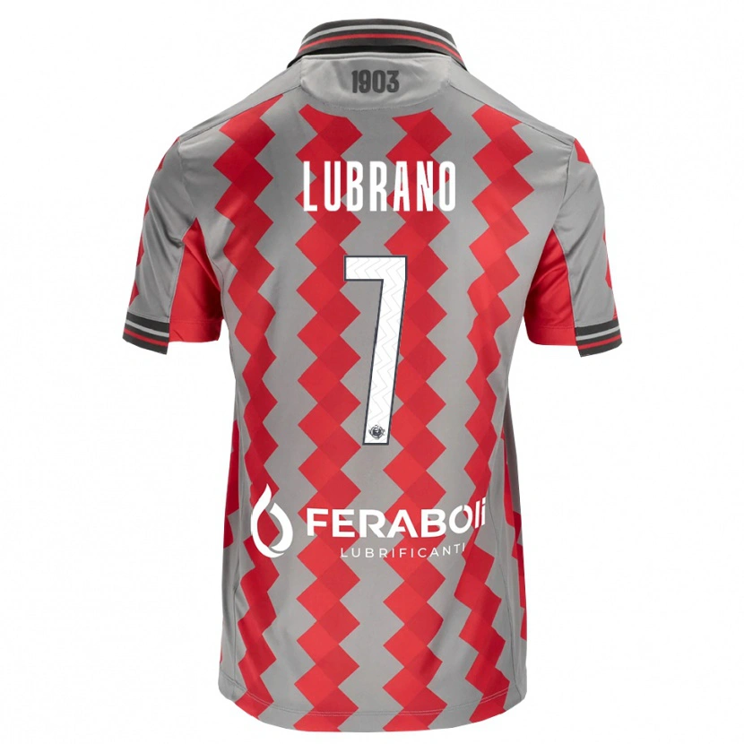 Danxen Hombre Camiseta Antonio Lubrano #7 Gris Rojo Blanco 1ª Equipación 2026/27 La Camisa