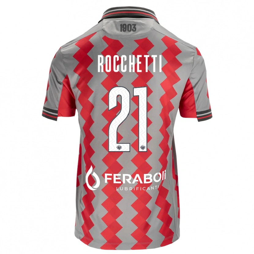 Danxen Hombre Camiseta Yuri Rocchetti #21 Gris Rojo Blanco 1ª Equipación 2026/27 La Camisa