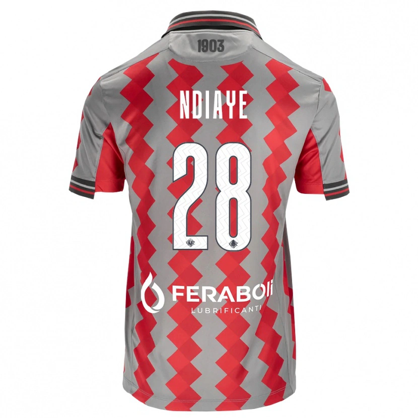 Danxen Hombre Camiseta Maissa Ndiaye #28 Gris Rojo Blanco 1ª Equipación 2026/27 La Camisa