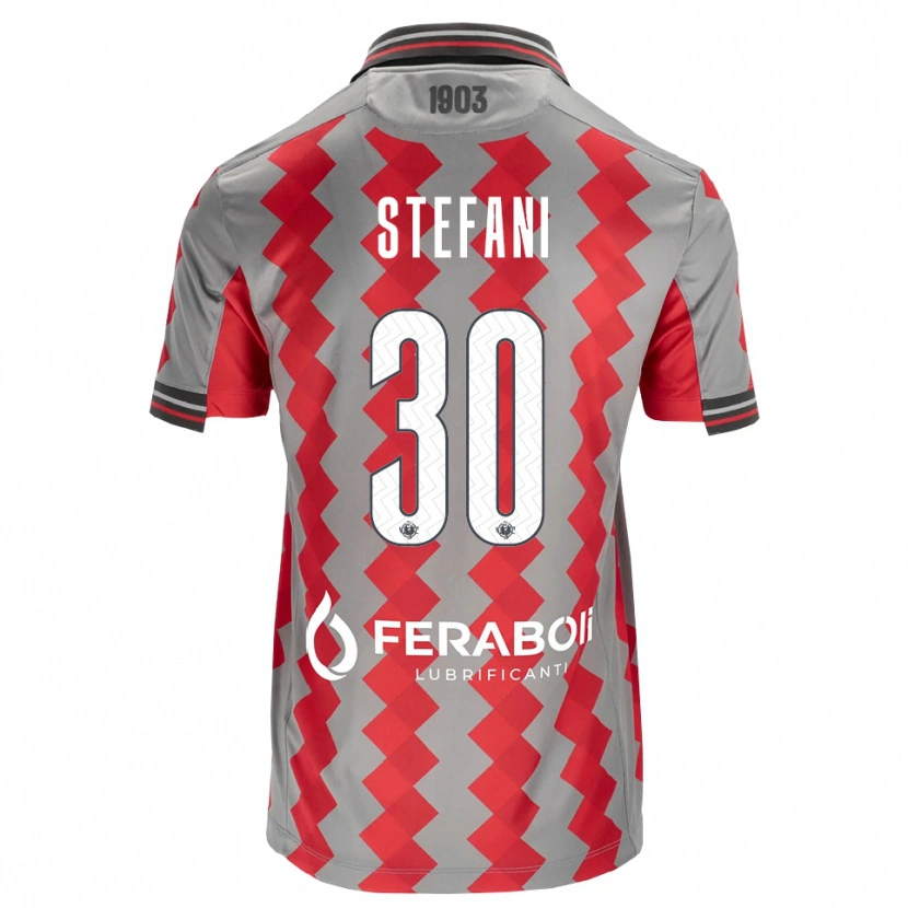 Danxen Hombre Camiseta Christian Stefani #30 Gris Rojo Blanco 1ª Equipación 2026/27 La Camisa