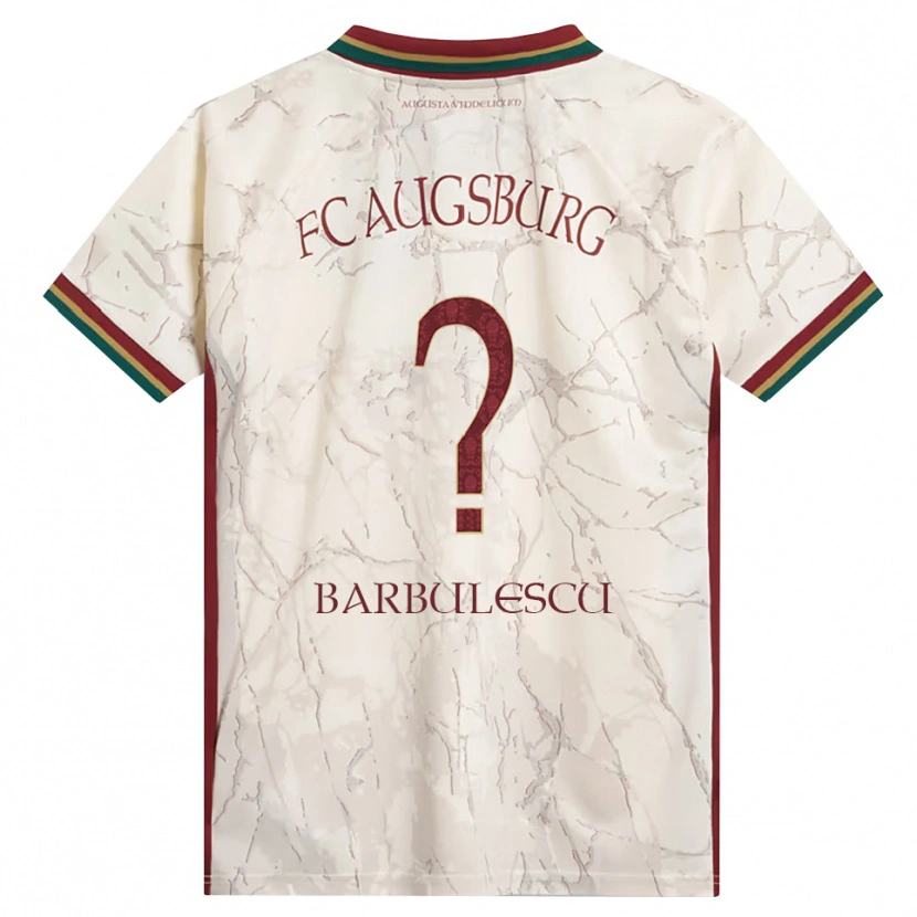 Danxen Hombre Camiseta Luca Bărbulescu #0 Verde Arroz Blanco Burdeos 1ª Equipación 2026/27 La Camisa