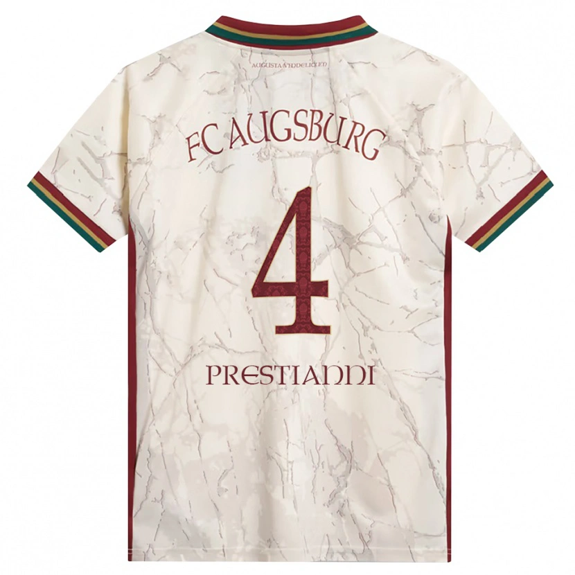 Danxen Hombre Camiseta Luis Prestianni #4 Verde Arroz Blanco Burdeos 1ª Equipación 2026/27 La Camisa