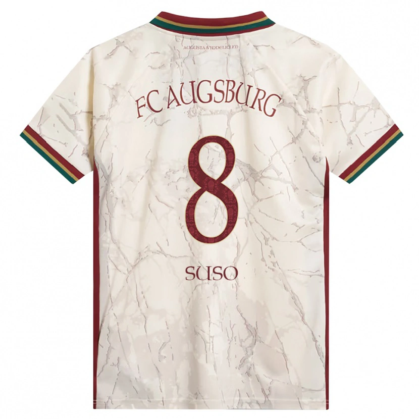 Danxen Hombre Camiseta Sima Suso #8 Verde Arroz Blanco Burdeos 1ª Equipación 2026/27 La Camisa