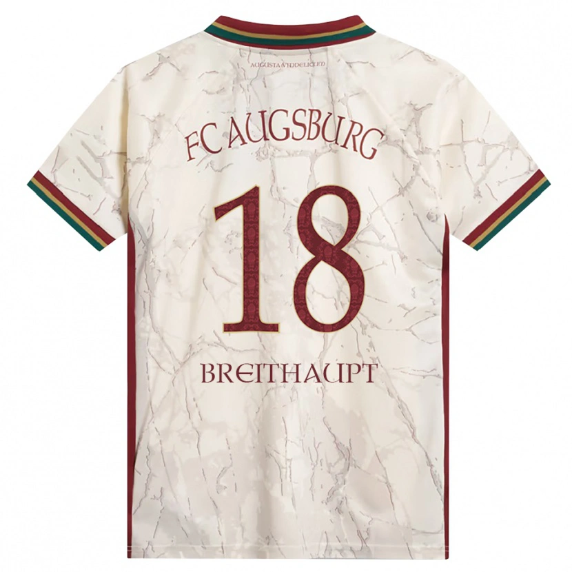 Danxen Hombre Camiseta Tim Breithaupt #18 Verde Arroz Blanco Burdeos 1ª Equipación 2026/27 La Camisa