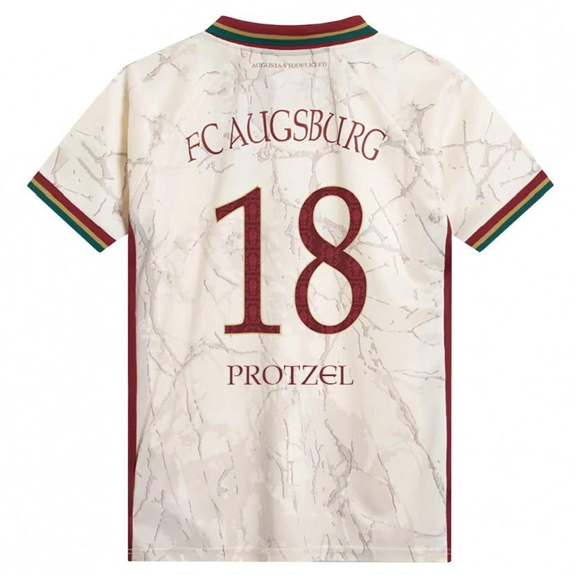 Danxen Hombre Camiseta Ann-Sophie Protzel #18 Verde Arroz Blanco Burdeos 1ª Equipación 2026/27 La Camisa