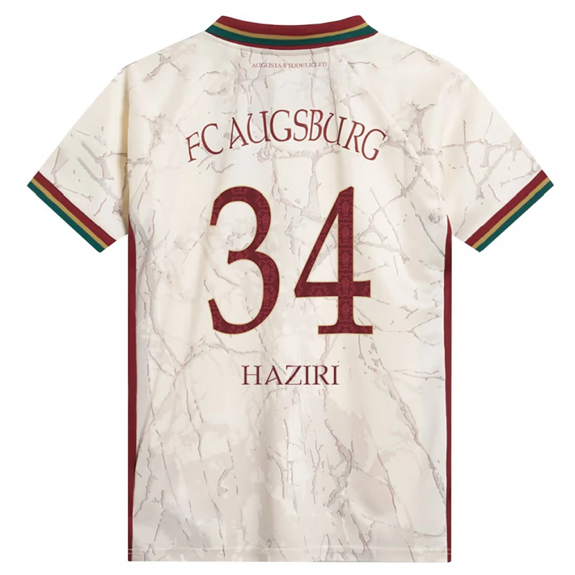 Danxen Hombre Camiseta Edi Haziri #34 Verde Arroz Blanco Burdeos 1ª Equipación 2026/27 La Camisa