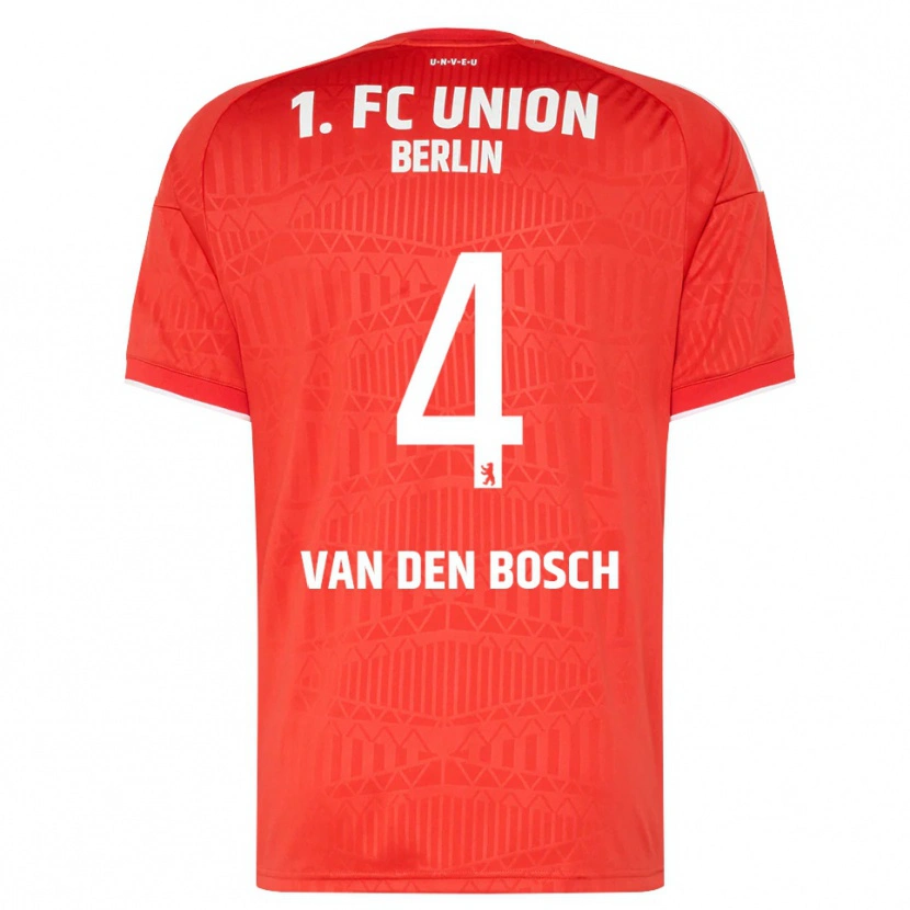 Danxen Hombre Camiseta Zeno Van Den Bosch #4 Rojo Blanco 1ª Equipación 2026/27 La Camisa