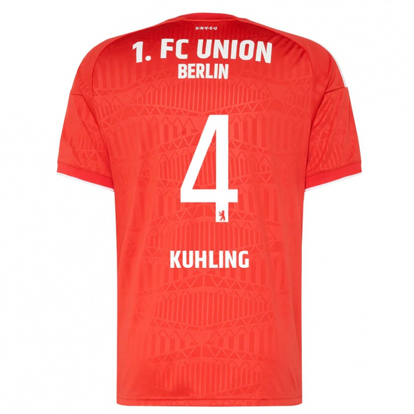 Danxen Hombre Camiseta Ole Kühling #4 Rojo Blanco 1ª Equipación 2026/27 La Camisa
