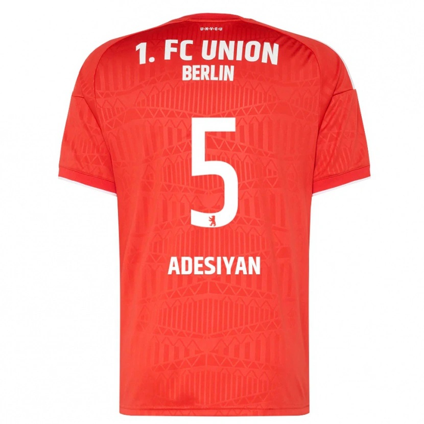 Danxen Hombre Camiseta Olufemi Adesiyan #5 Rojo Blanco 1ª Equipación 2026/27 La Camisa