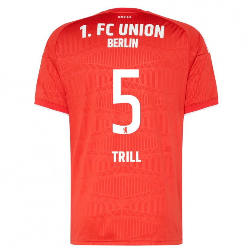 Danxen Hombre Camiseta Santiago Trill #5 Rojo Blanco 1ª Equipación 2026/27 La Camisa