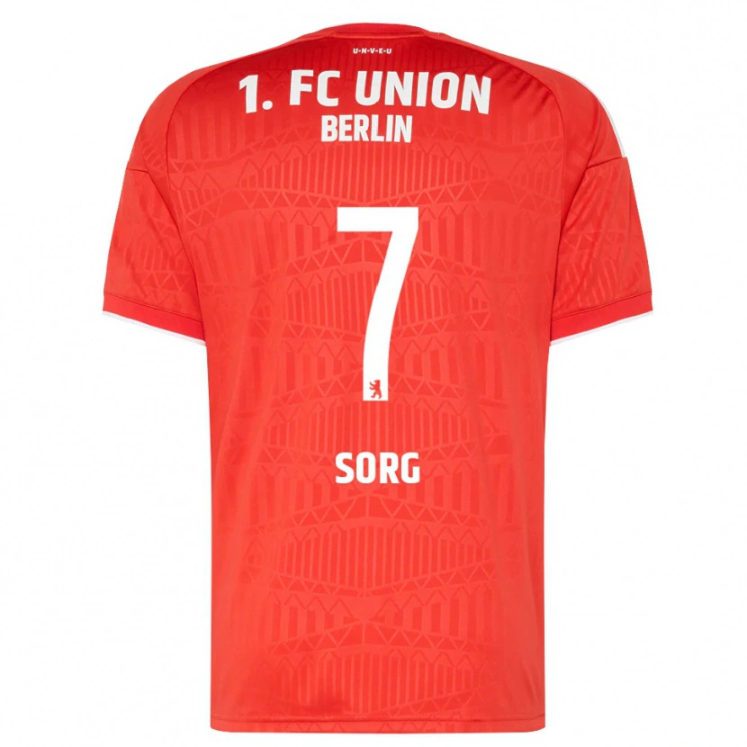 Danxen Hombre Camiseta Leonard Sorg #7 Rojo Blanco 1ª Equipación 2026/27 La Camisa