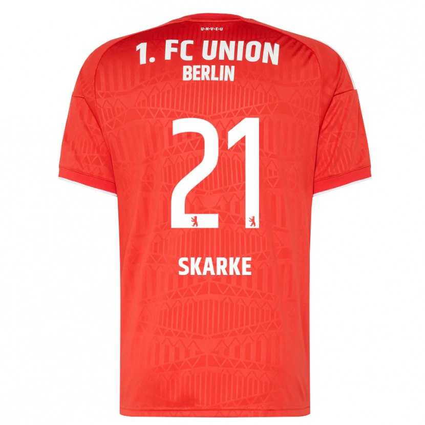Danxen Hombre Camiseta Tim Skarke #21 Rojo Blanco 1ª Equipación 2026/27 La Camisa