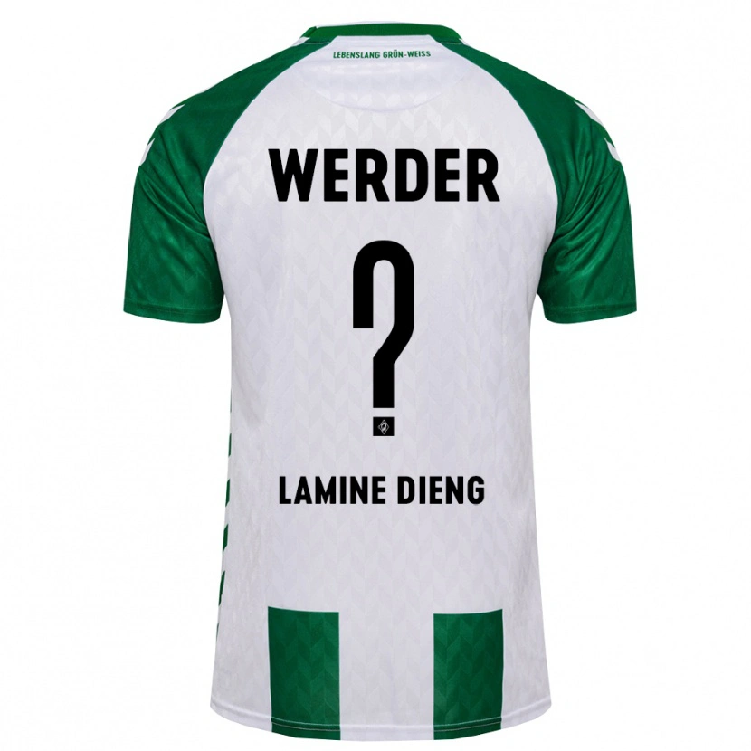 Danxen Hombre Camiseta Mamadou Lamine Dieng #0 Verde Blanco 1ª Equipación 2026/27 La Camisa