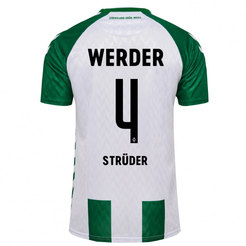 Danxen Hombre Camiseta Mika Strüder #4 Verde Blanco 1ª Equipación 2026/27 La Camisa